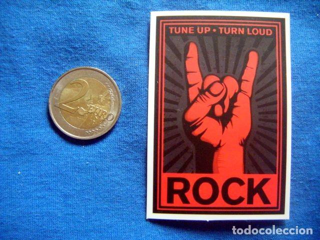 Autocollants de collection: PEGATINA SIGNO CUERNOS TUNE UP TURN LOUD ROJA MUSICA ROCK AND ROLL PUNK HEAVY HARD STICKER