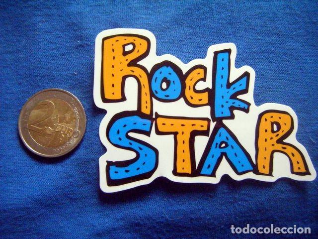 Autocollants de collection: PEGATINA ROCK STAR ROCK AND ROLL MUSICA STICKER