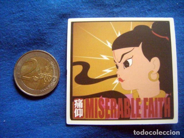 Pegatinas de colecci&oacute;n: PEGATINA LOGO MISERABLE FAITH BANDA CHINA PEQUE&Ntilde;O STICKER