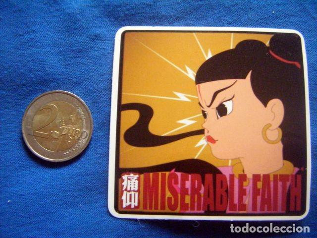Pegatinas de colecci&oacute;n: PEGATINA LOGO MISERABLE FAITH BANDA CHINA GRANDE STICKER