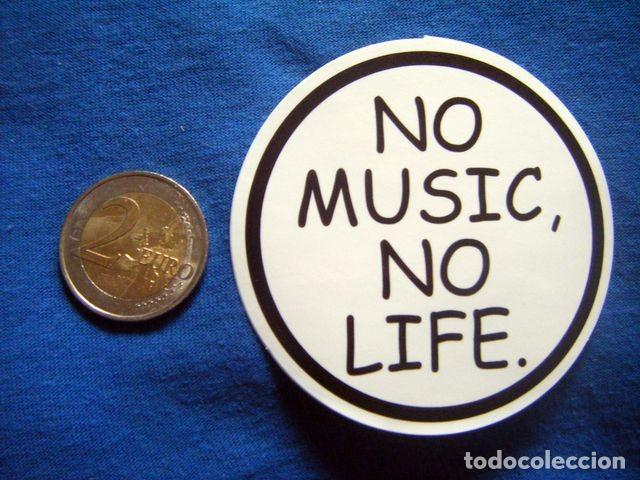 Autocollants de collection: PEGATINA NO MUSIC NO LIFE BLANCO MUSICA STICKER