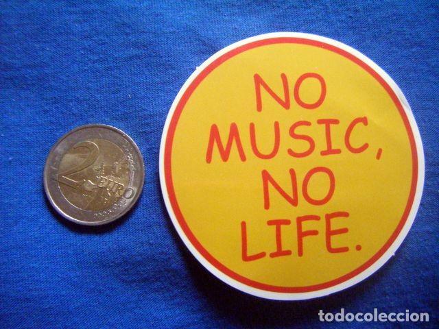 Autocollants de collection: PEGATINA NO MUSIC NO LIFE AMARILLO MUSICA STICKER