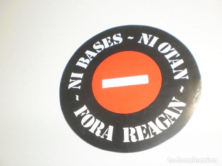 Pegatinas de colecci&oacute;n: pegatina adhesivo ni bases ni OTAN fora reagan 1986 (buen estado)
