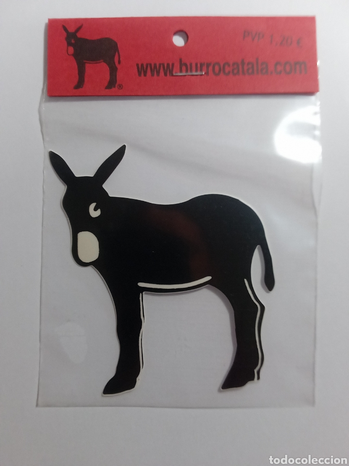 Pegatinas de colecci&oacute;n: PEGATINA BURRO CATAL&Agrave; (NEGRE)