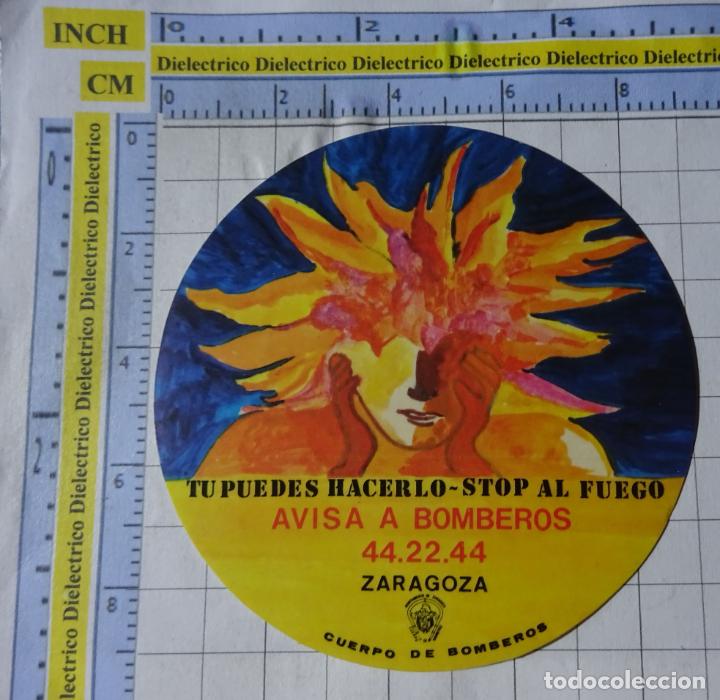 Adesivi di collezione: PEGATINA DE BOMBEROS. CUERPO BOMBEROS DE ZARAGOZA. STOP FUEGO. 22