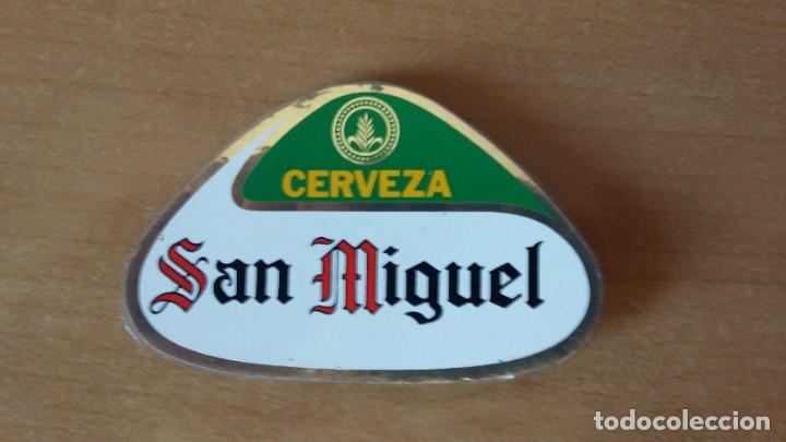 Pegatinas de colecci&oacute;n: Pegatina San Miguel Cerveza Beer a&ntilde;os 90 met&aacute;lica