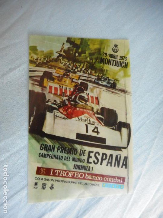 Pegatinas de colecci&oacute;n: ANTIGUA PEGATINA. GRAN PREMIO MONTJUICH. FORMULA 1. BANCO CONDAL 1973