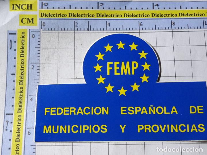 Autocollants de collection: PEGATINA FEMP FEDERACI&Oacute;N ESPA&Ntilde;OLA DE MUNICIPIOS Y PROVINCIAS. 120
