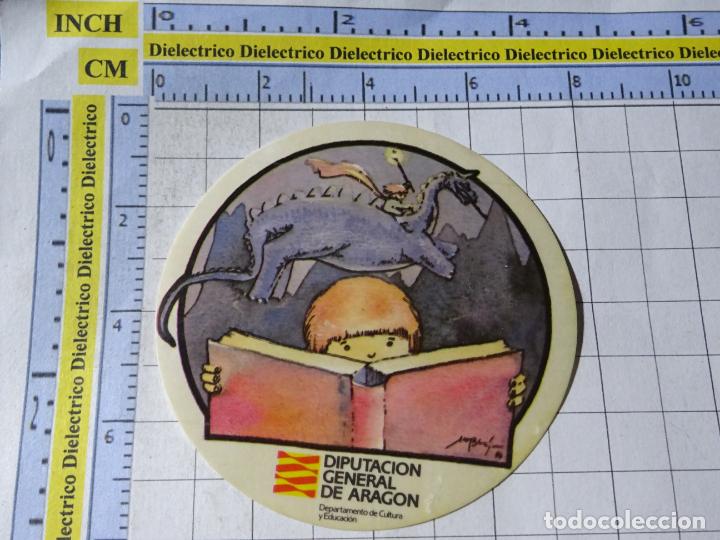 Adesivi di collezione: PEGATINA FOMENTO DE LECTURA EN ARAG&Oacute;N. NI&Ntilde;O LIBRO DRAG&Oacute;N. 123