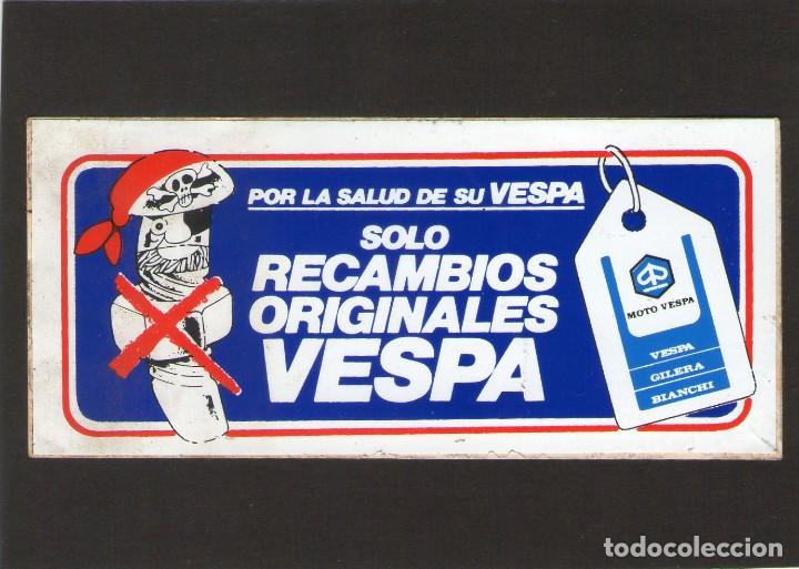 Pegatinas de colecci&oacute;n: PEGATINA - ADHESIVO - VESPA - S&Oacute;LO RECAMBIOS ORIGINALES - SIN PEGAR.
