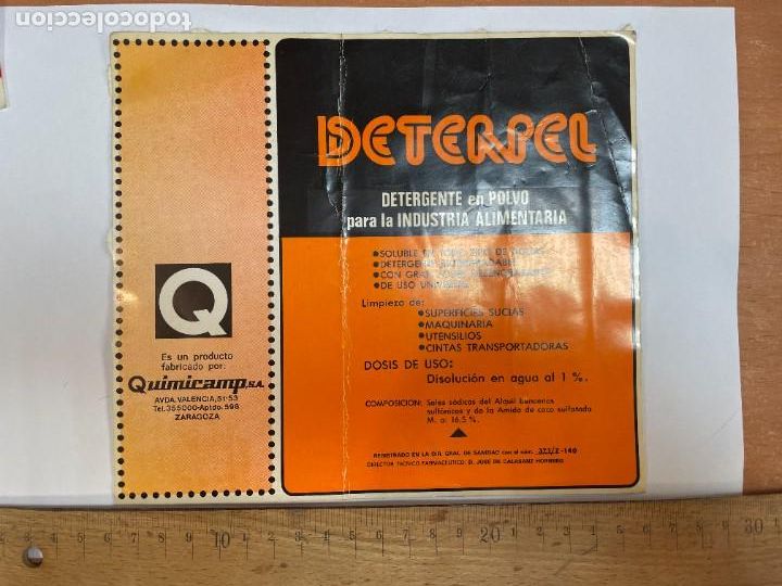 Autocolantes de cole&ccedil;&atilde;o: PEGATINA. DETERPEL. DETERGENTE EN POLVO. QUIMICAMP. ZARAGOZA. TDKC5. HOJA5