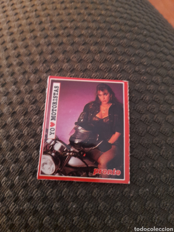 Pegatinas de colecci&oacute;n: PEGATINA REVISTA PRONTO SABRINA SALERNO YO AMO MOTORISTAS SIN PEGAR PEQUE&Ntilde;A