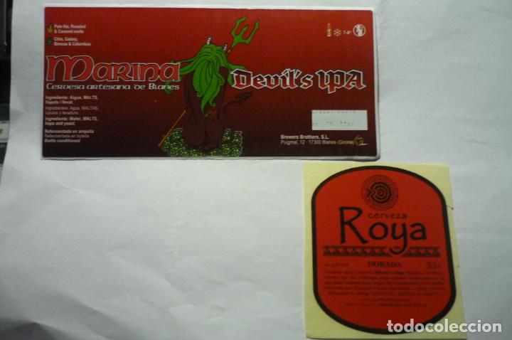 Collection stickers: lote etiquetas pegatina cervezas roya - marina