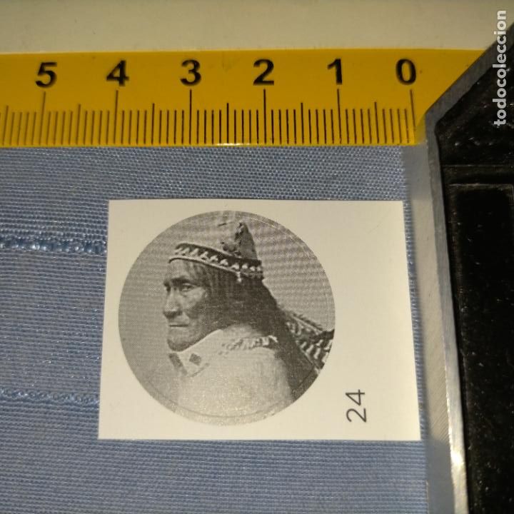 Collection stickers: PEGATINA CROMO ADHESIVO - TROQUELADA - JEFE DE LOS INDIOS APACHES NORTEAMERICANO GERONIMO