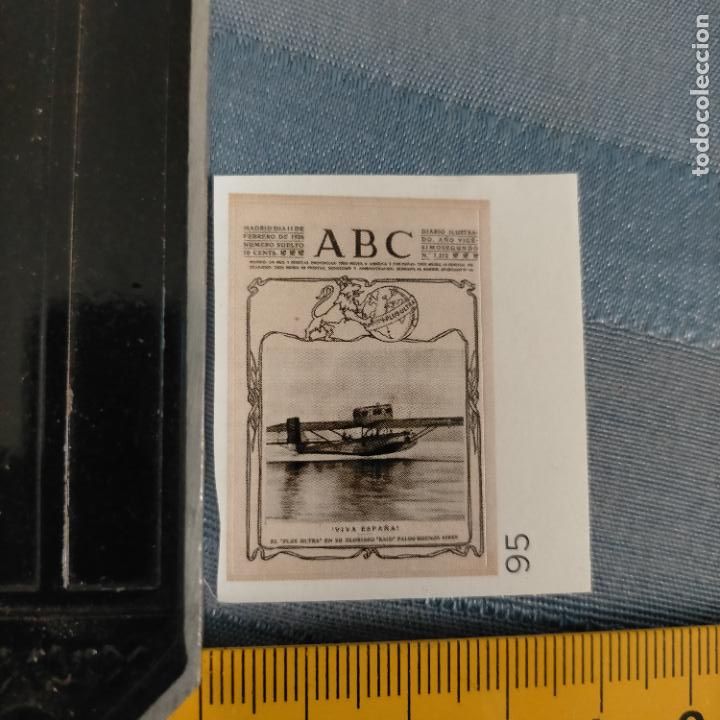 Adesivi di collezione: PEGATINA CROMO ADHESIVO - TROQUELADA - PLUS ULTRA HIDROAVION CRUZO EL ATLANTICO PORTADA PERIODICO