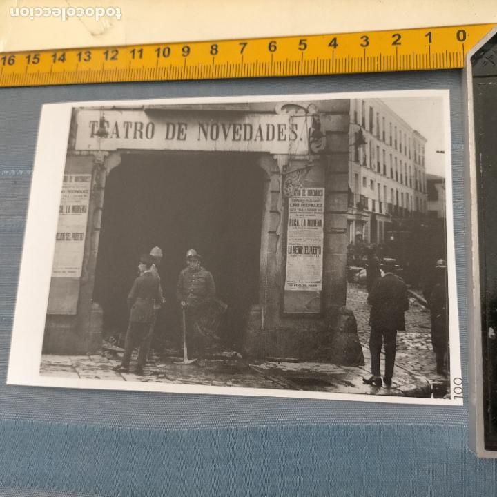 Pegatinas de colecci&oacute;n: PEGATINA CROMO ADHESIVO - TROQUELADA - MADRID INCENDIO TEATRO DE NOVEDADES