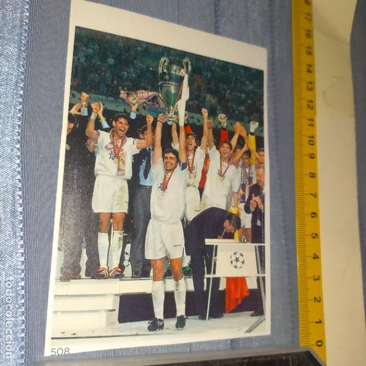 Pegatinas de colecci&oacute;n: PEGATINA CROMO ADHESIVO - TROQUELADA - futbol real madrid manolo sanchis copa europa 7&ordf; copa