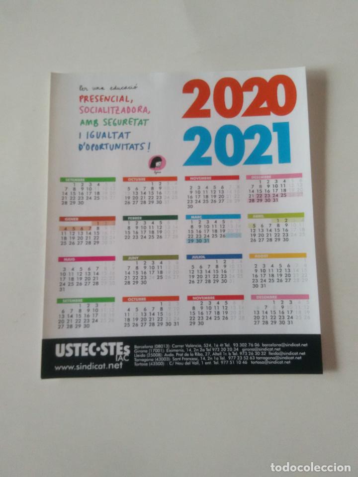 Autocolantes de cole&ccedil;&atilde;o: PEGATINA PUBLICIDAD POL&Iacute;TICA SINDICATO USTEC-STES, CALENDARIO 2020-2021 CATAL&Aacute;N MIDE 12,5 X 14,5 CM