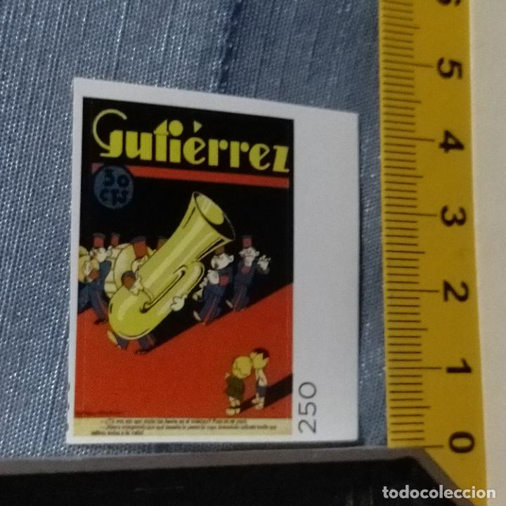 Autocollants de collection: PEGATINA CROMO ADHESIVO - TROQUELADA - PUBLICIDAD REVISTA GUTIERREZ