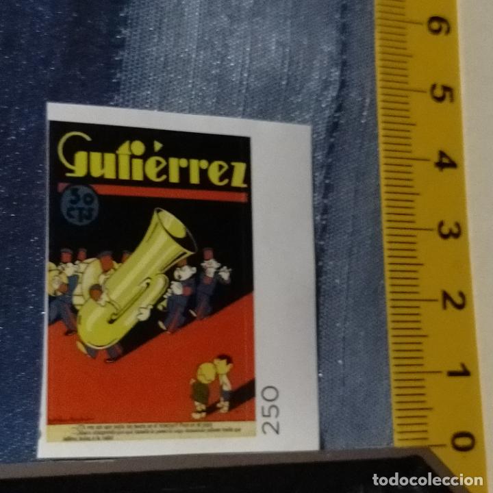 Pegatinas de colecci&oacute;n: PEGATINA CROMO ADHESIVO - TROQUELADA - PUBLICIDAD REVISTA GUTIERREZ