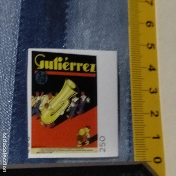 Pegatinas de colecci&oacute;n: PEGATINA CROMO ADHESIVO - TROQUELADA - PUBLICIDAD REVISTA GUTIERREZ