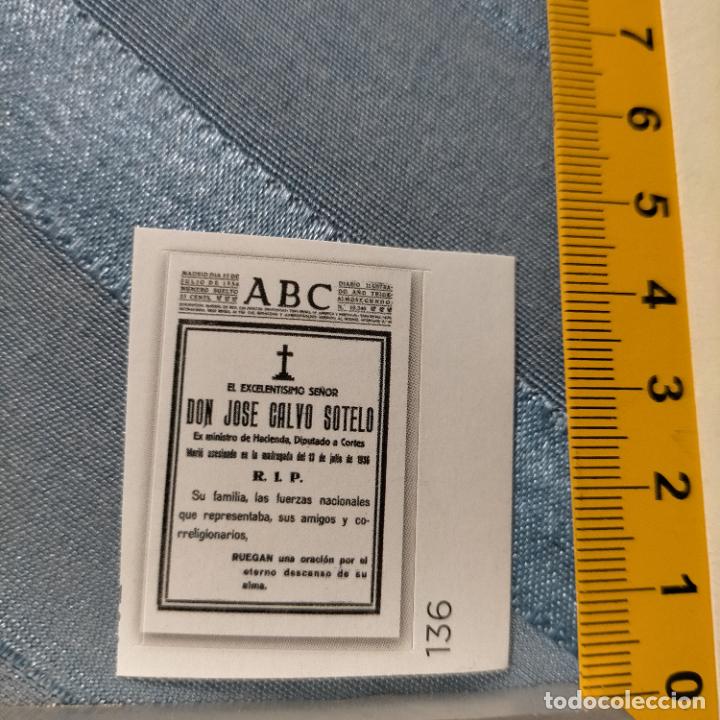Pegatinas de colecci&oacute;n: PEGATINA CROMO ADHESIVO - TROQUELADA - POLITICA - esquela don jose calvo sotelo