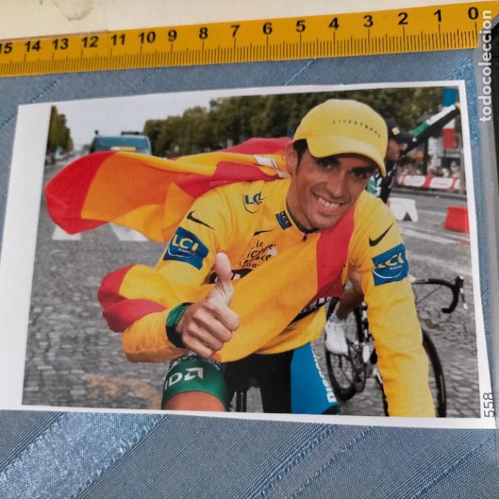 Sammlung von Aufklebern: PEGATINA CROMO ADHESIVO - TROQUELADA - DERPORTES CICLISMO CICLISTA ALBERTO CONTADOR TOUR