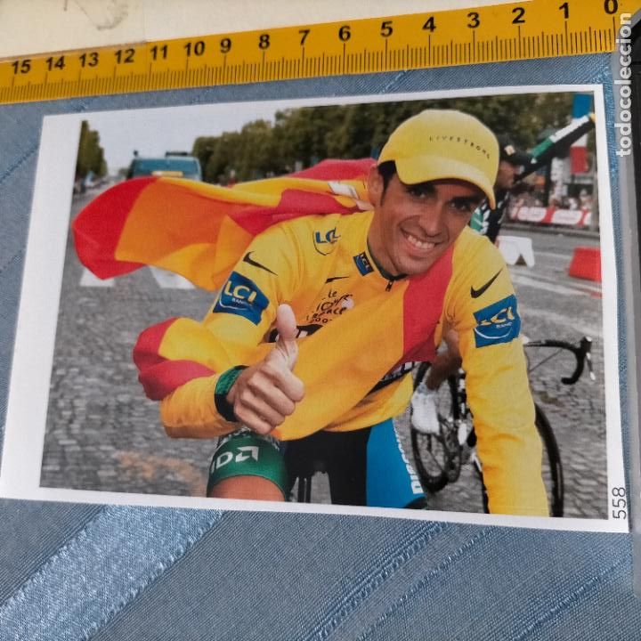 Pegatinas de colecci&oacute;n: PEGATINA CROMO ADHESIVO - TROQUELADA - DERPORTES CICLISMO CICLISTA ALBERTO CONTADOR TOUR