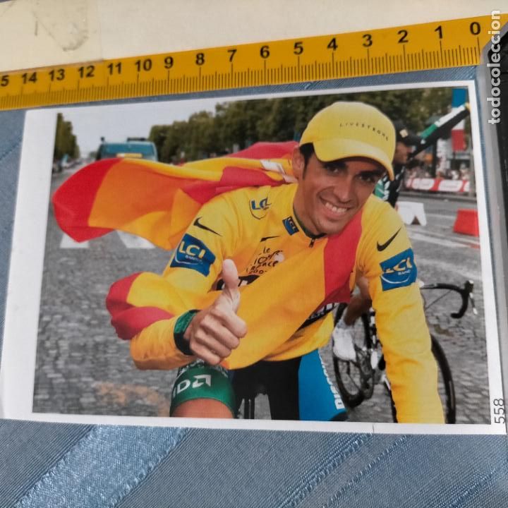 Autocolantes de cole&ccedil;&atilde;o: PEGATINA CROMO ADHESIVO - TROQUELADA - DERPORTES CICLISMO CICLISTA ALBERTO CONTADOR TOUR