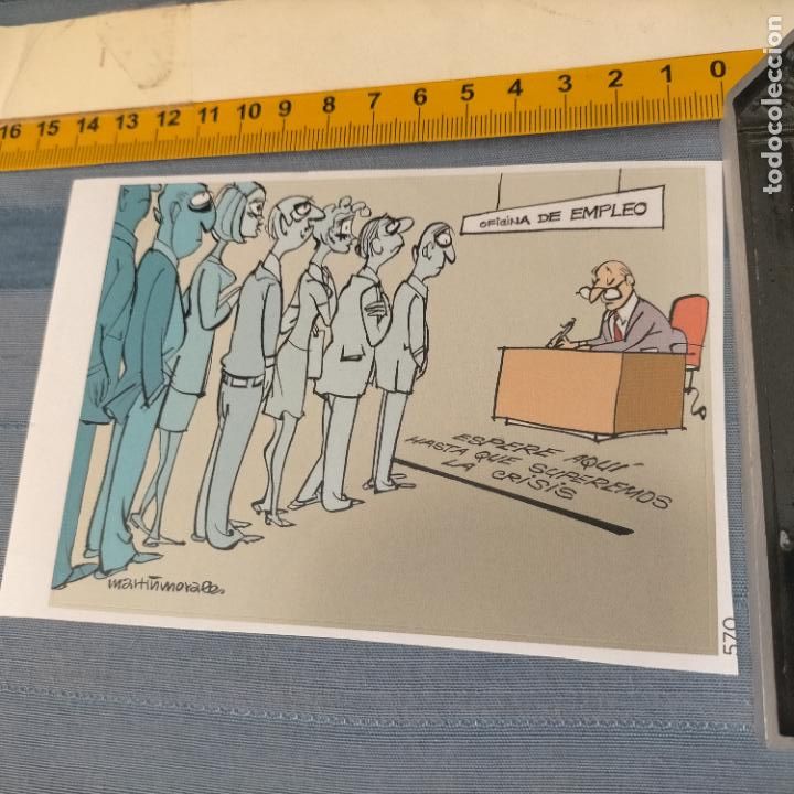 Autocollants de collection: PEGATINA CROMO ADHESIVO - TROQUELADA - VI&Ntilde;ETA DE HUMOR. LABORAL TRABAJO OFICINA DE EMPLEO