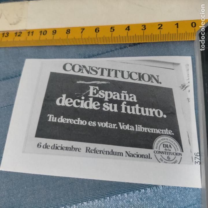 Sammlung von Aufklebern: PEGATINA CROMO ADHESIVO - TROQUELADA - DIA DE LA CONSTITUCION ESPA&Ntilde;OLA REFERENDUM NACIONAL VOTA