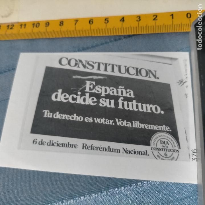 Sammlung von Aufklebern: PEGATINA CROMO ADHESIVO - TROQUELADA - DIA DE LA CONSTITUCION ESPA&Ntilde;OLA REFERENDUM NACIONAL VOTA