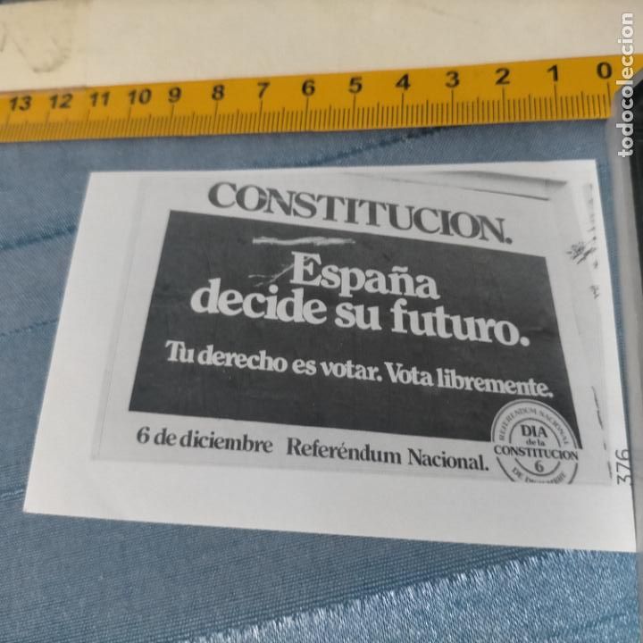 Sammlung von Aufklebern: PEGATINA CROMO ADHESIVO - TROQUELADA - DIA DE LA CONSTITUCION ESPA&Ntilde;OLA REFERENDUM NACIONAL VOTA