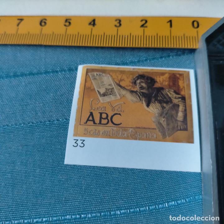 Pegatinas de colecci&oacute;n: PEGATINA CROMO ADHESIVO - TROQUELADA - imagen de la chapa que anunciaba el periodico abc