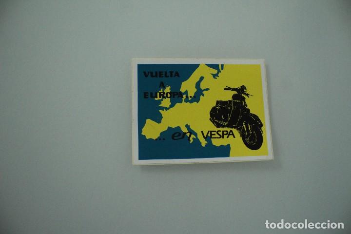 Pegatinas de colecci&oacute;n: PEGATINA VUELTA A EUROPA EN VESPA A&Ntilde;O 199
