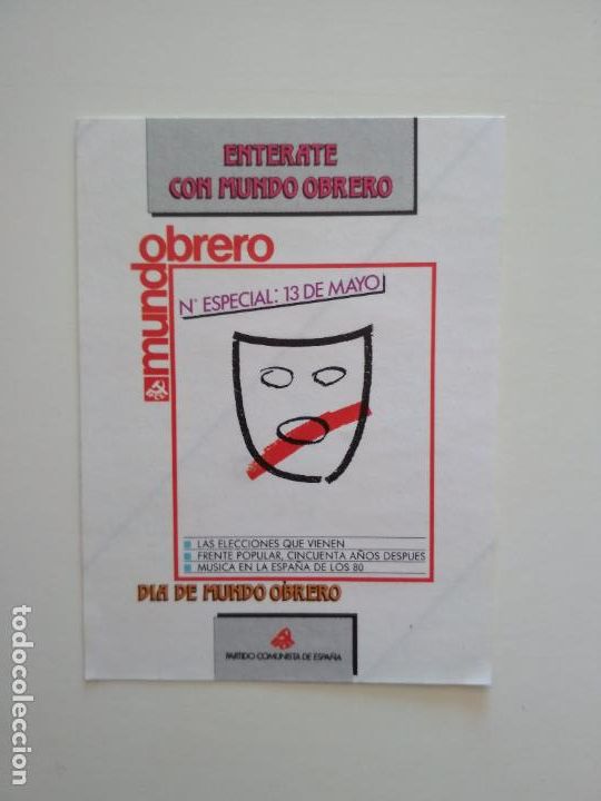 Pegatinas de colecci&oacute;n: PEGATINA ADHESIVO DIA DEL MUNDO OBRERO