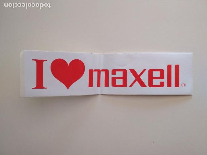 Pegatinas de colecci&oacute;n: PEGATINA ADHESIVO MARCA MAXELL I LOVE...