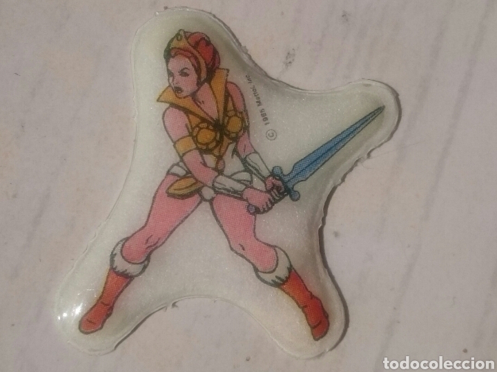 Pegatinas de colecci&oacute;n: Cromo Pegatina Pl&aacute;stico Acolchada Relieve Teela Masters MOTU Mattel 1985 Matutano Crecs