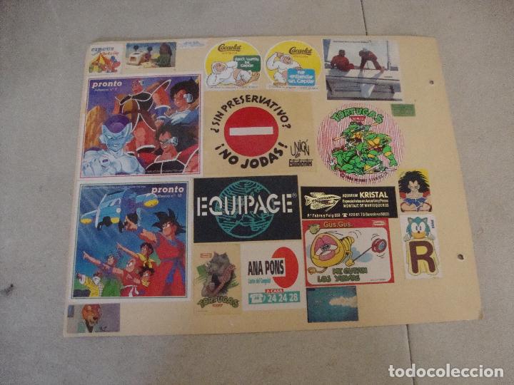 Pegatinas de colecci&oacute;n: CARTULINA CON PEGATINAS PEGADAS DRAGON BALL THE SIMPSONS OTROS