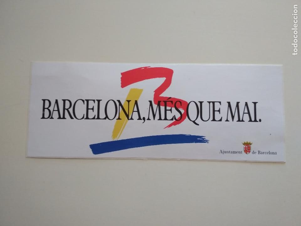 Pegatinas de colecci&oacute;n: PEGATINA ADHESIVO ENGANXINA BARCELONA M&Eacute;S QUE MAI VINTAGE
