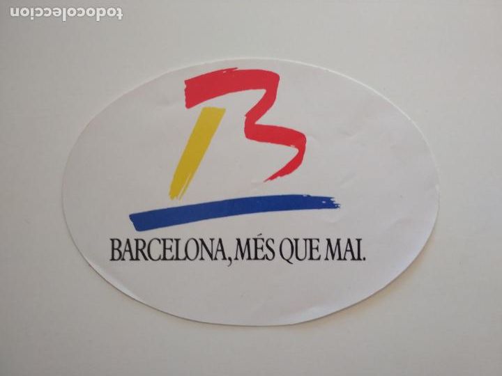 Pegatinas de colecci&oacute;n: PEGATINA ADHESIVO ENGANXINA BARCEONA M&Eacute;S QUE MAI VINTAGE