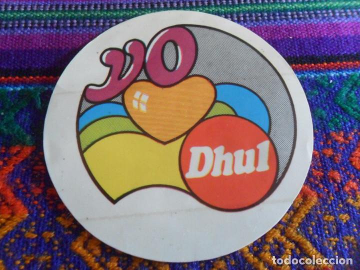 Sammlung von Aufklebern: PEGATINA ADHESIVO YO DHUL, YO AMO FLAN DHUL. A&Ntilde;OS 80. 8 CMS DE DI&Aacute;METRO. BUEN ESTADO.