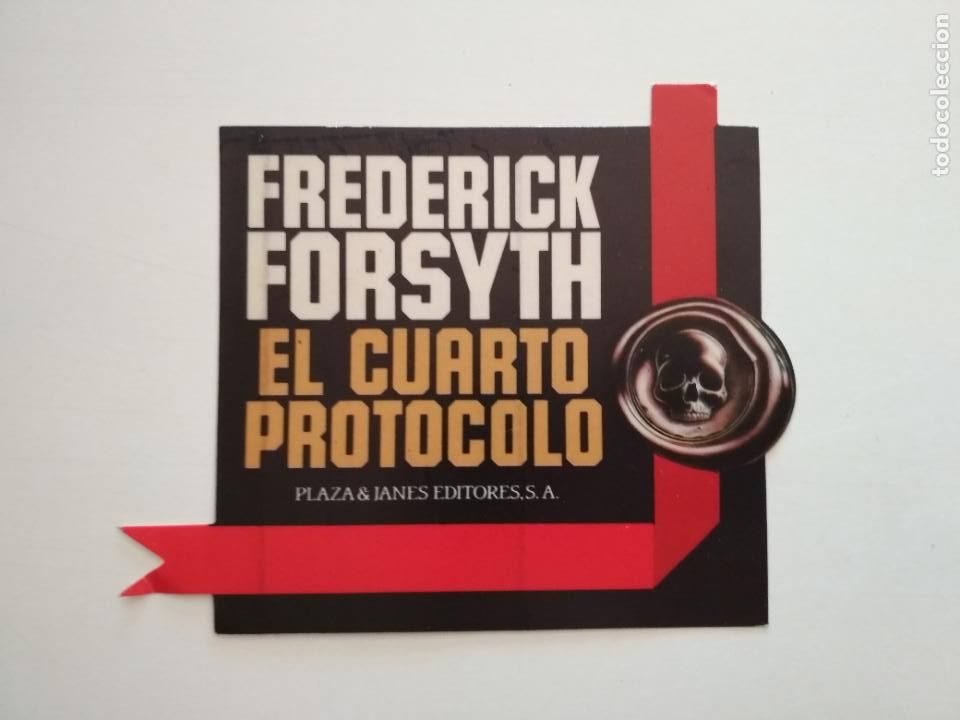 Pegatinas de colecci&oacute;n: PEGATINA ADHESIVO LIBRO EL CUARTO PROTOCOLO FREDERICK FORSYTH