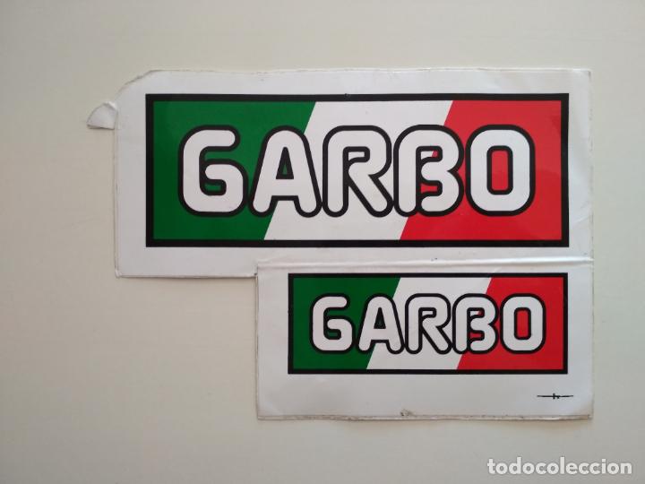 Pegatinas de colecci&oacute;n: PEGATINA ADHESIVO MARCA GARBO (RECORTADA?)