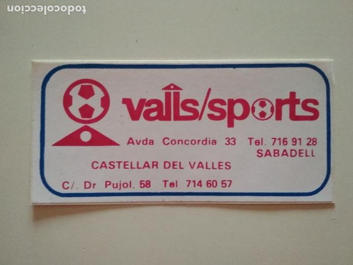 Collection stickers: PEGATINA ADHESIVO TIENDA VALLA SPORTS SABADELL CASTELLAR DEL VALL&Eacute;S