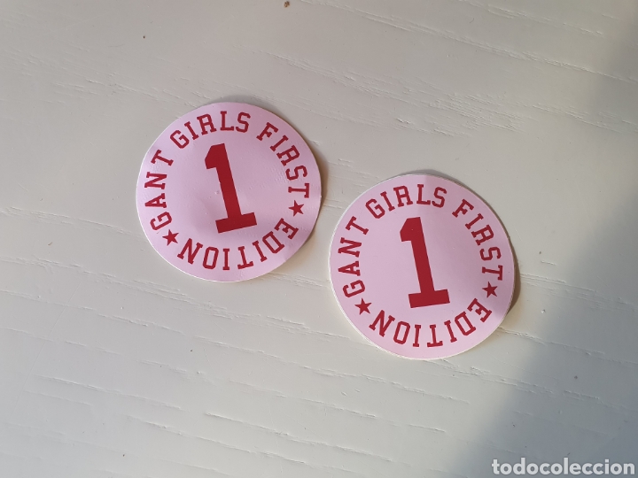 Pegatinas de colecci&oacute;n: Pareja de Pegatinas publicidad GANT Girls First Edition