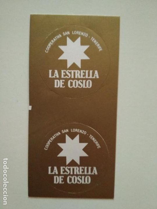 Sammlung von Aufklebern: PEGATINA ADHESIVO DOBLE LA ESTRELLA DE COSLO COOPERATIVA TENERIFE