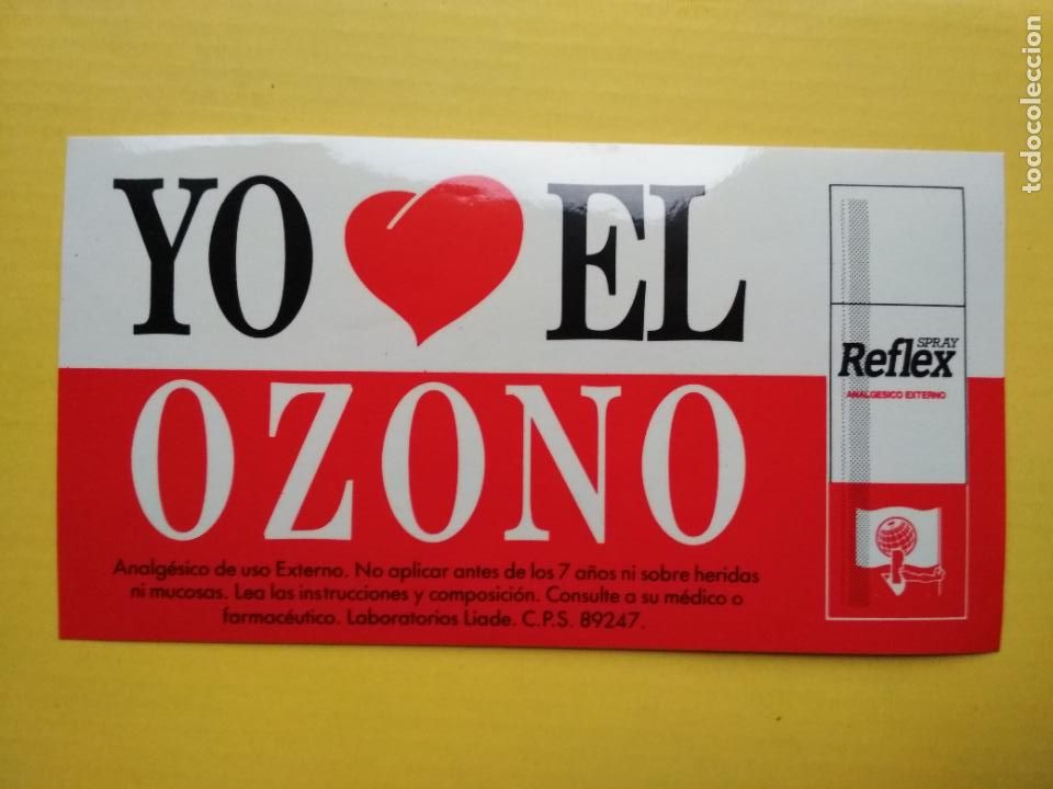 Pegatinas de colecci&oacute;n: PEGATINA ADHESIVO MARCA REFLEX SPRAY I LOVE OZONO