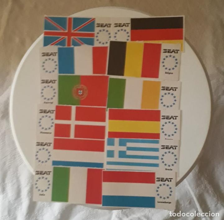 Pegatinas de colecci&oacute;n: Pegatina motor SEAT banderas Uni&oacute;n Europea