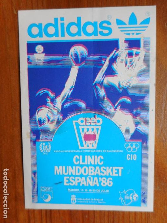 Pegatinas de colecci&oacute;n: ANTIGUA PEGATINA.ADIDAS.MUNDOBASKET ESPA&Ntilde;A 86. MADRID.